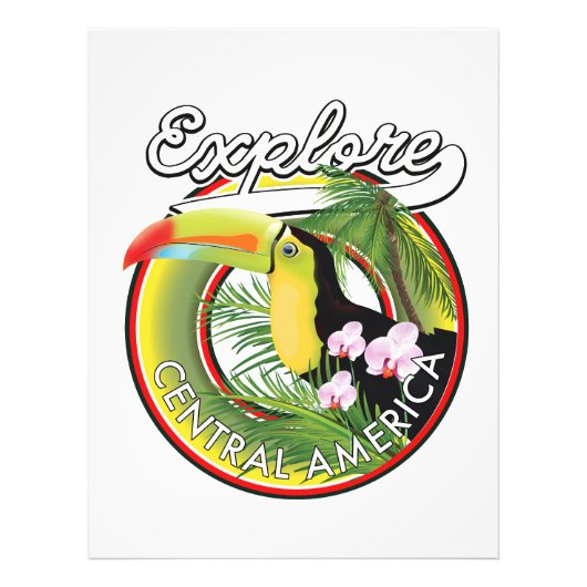 Impression Photo Logo Explorez l'Amérique centrale. (Devant)
