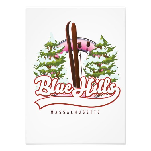 Impression Photo logo ski Blue Hills Massachusetts (Devant)