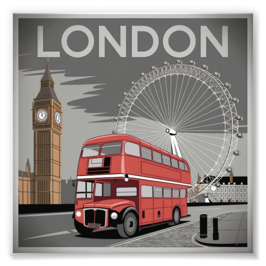 Impression Photo Londres vintage (Devant)