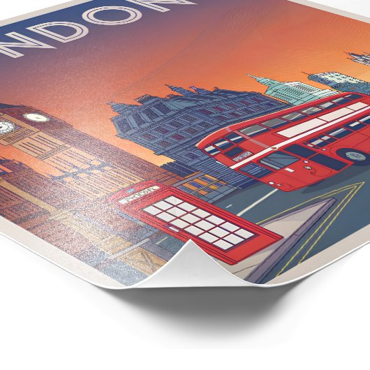 Impression Photo Londres vintage (Coin)