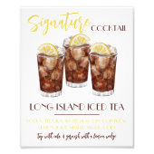 Impression Photo Long Island Iced Tea Signature Cocktail Recipe (Devant)