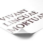 Impression Photo Longue vie langues mortes - Latin (Coin)