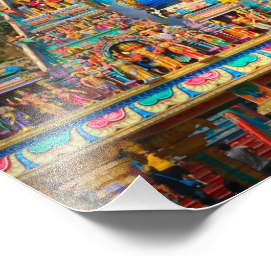 Impression Photo Lord Murugan & escaliers à Batu Caves 2 (Coin)