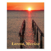 Impression Photo Loreto Mexico Dock, Orange Sunset Sky (Devant)