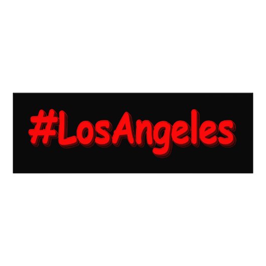 Impression Photo "#LosAngeles" Joli design. Commandez dès maintenan (Devant)