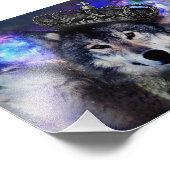 Impression Photo Loup d'animal dans la couronne (Coin)