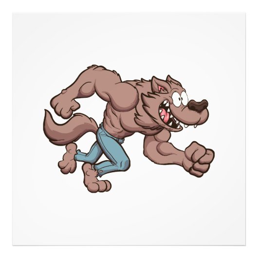 Impression Photo Loup-garou en course (Devant)