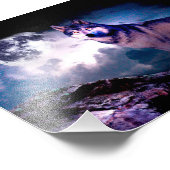 Impression Photo Loup lunaire (Coin)