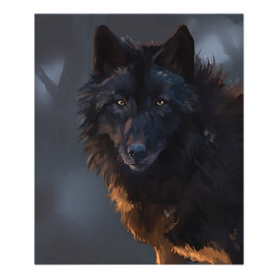Impression Photo Loup noir