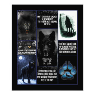 Impression Photo Loup Noir Je N'Ai Jamais Perdu Non Plus