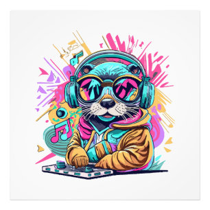Impression Photo loutre Dj ambiance 90