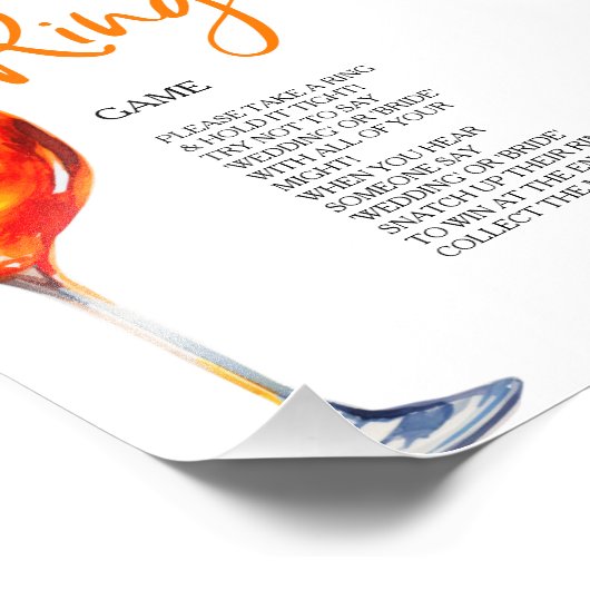 Impression Photo Love at First Spritz Ring Game Hunt Rings (Coin)