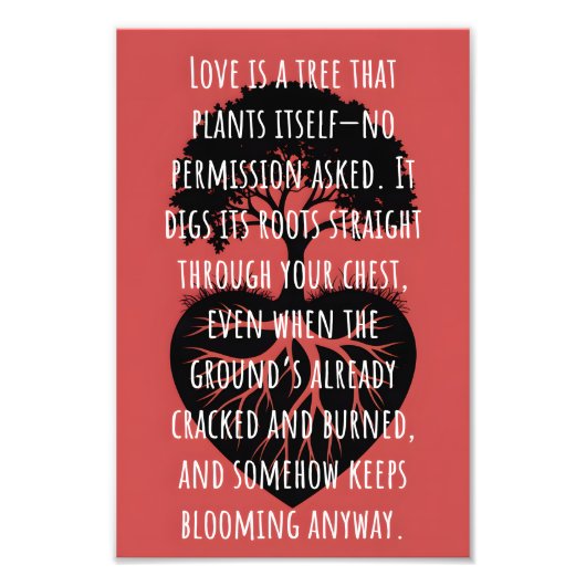 Impression Photo Love is a Tree (Devant)