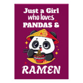 Impression Photo Love Pandas and Ramen (texte blanc) (Devant)