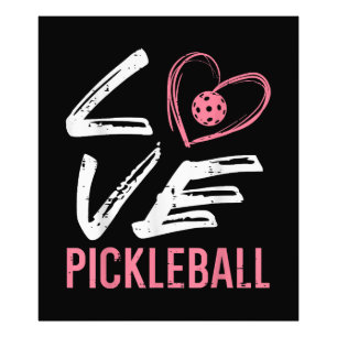 Impression Photo Love Pickleball Coeur Pickle Ball Femmes Filles En