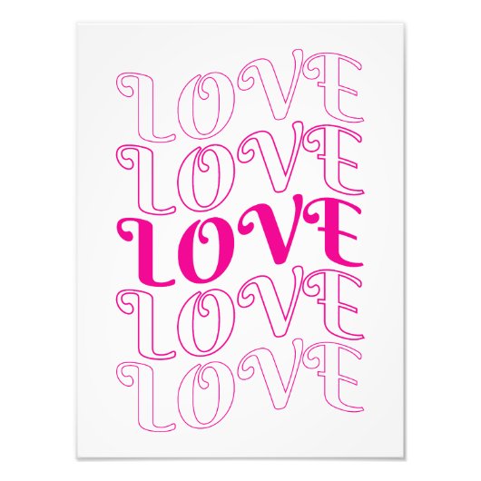 Impression Photo Love Typography (Devant)