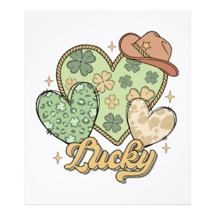 Impression Photo Lucky Western Jour de la Saint Patrick Shamrock de