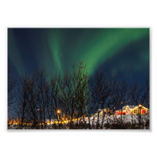 Impression Photo Lumières du Nord - Aurora Borealis Islande