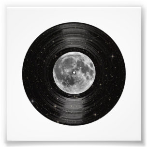 Impression Photo Lune dans l'espace Vinyl LP Record