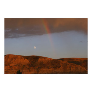 Impression Photo Lune et arc-en-ciel