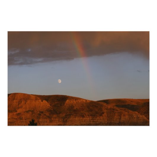 Impression Photo Lune et arc-en-ciel (Devant)