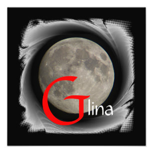Impression Photo Lune, lune, lune, luna, Glina, affiche