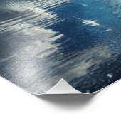 Impression Photo Lune reflétant la lumière bleue (Coin)