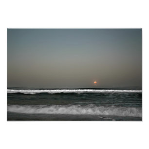 Impression Photo Lune sur les vagues