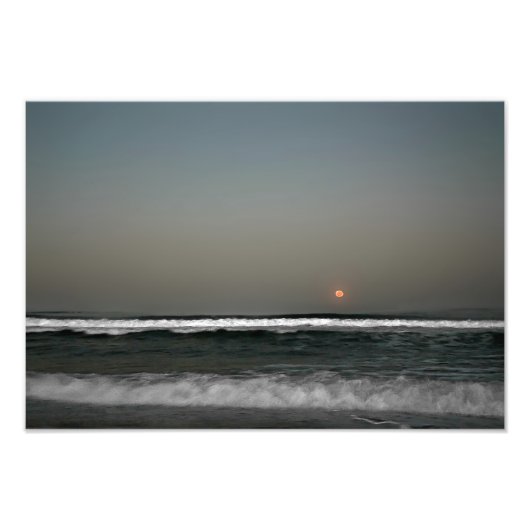 Impression Photo Lune sur les vagues (Devant)