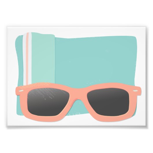 Impression Photo Lunettes de soleil corail (Devant)
