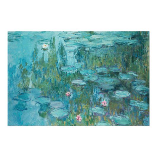 Impression Photo Lys à eau, Peinture à l'huile d'art, Claude Monet (Devant)