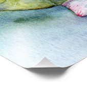 Impression Photo Lys d'eau japonais et fleurs de Lotus (Coin)