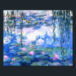 Impression Photo Lys d'eau rose Monet<br><div class="desc">Une photo de nénuphars rose Monet avec de belles nénuphars roses flottant dans un étang bleu calme avec des nénuphars. Un grand cadeau Monet pour les amateurs d'impressionnisme et d'art français. Impressionnisme nature serein avec de belles fleurs et paysage d'étang pittoresque.</div>