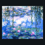 Impression Photo Lys d'eau rose Monet<br><div class="desc">Photo Impression avec de belles nénuphars roses flottant dans un étang bleu calme avec des nénuphars. Un grand cadeau Monet pour les amateurs d'impressionnisme et d'art français. Impressionnisme nature serein avec de belles fleurs et paysage d'étang pittoresque.</div>