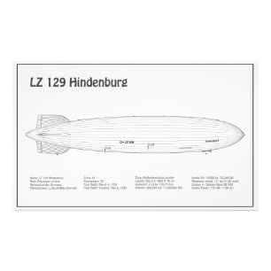 Impression Photo LZ 129 Hindenburg - Plan directeur des avions BD