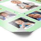Impression Photo "Ma première année" Souvenirs Green Collage Baby B (Coin)