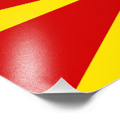 Impression Photo Macédoine - Drapeau macédonien (Coin)