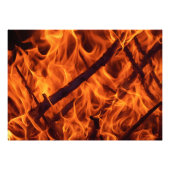 Impression Photo Macro de flamme de feu dans la cheminée (Devant)