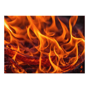 Impression Photo macro Flamme d'incendie