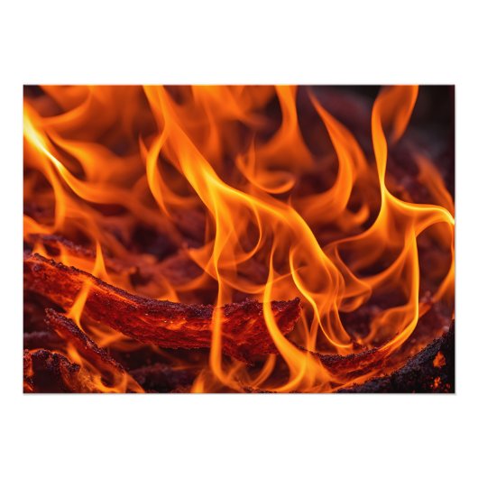 Impression Photo macro Flamme d'incendie (Devant)