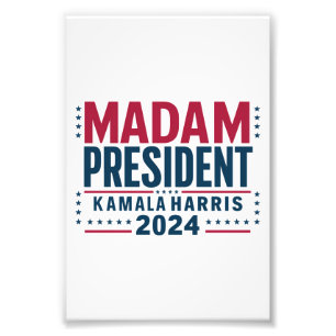 Impression Photo Madame la Présidente Kamala Harris 2024 Vote Democ