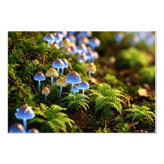 Impression Photo Magical Bioluminescent Fungi - Deep Forest (Devant)