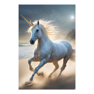 Impression Photo Magical Unicorn on the Seashore