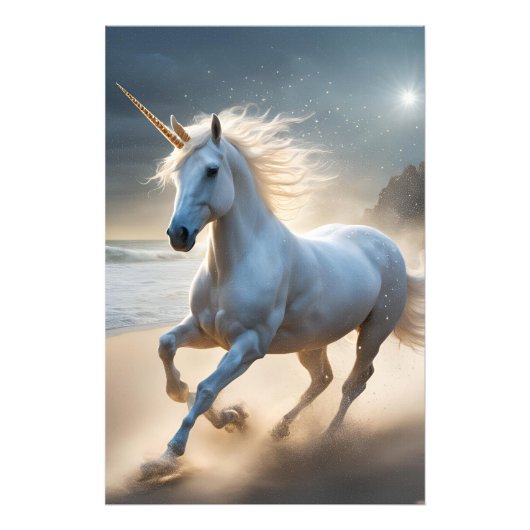Impression Photo Magical Unicorn on the Seashore (Devant)
