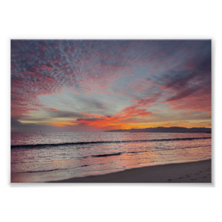 Impression Photo Magnifique coucher de soleil - Marina Del Rey, CA