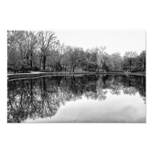 Impression Photo Magnifique paysage de Central Park en noir et blan