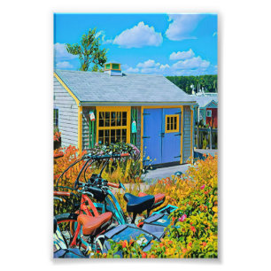 Impression Photo Magnifique peinture cycliste
