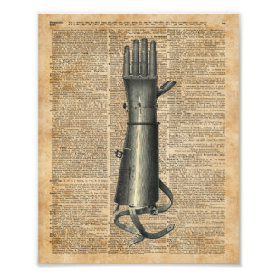 Impression Photo Main de Robo, art artificiel de dictionnaire de