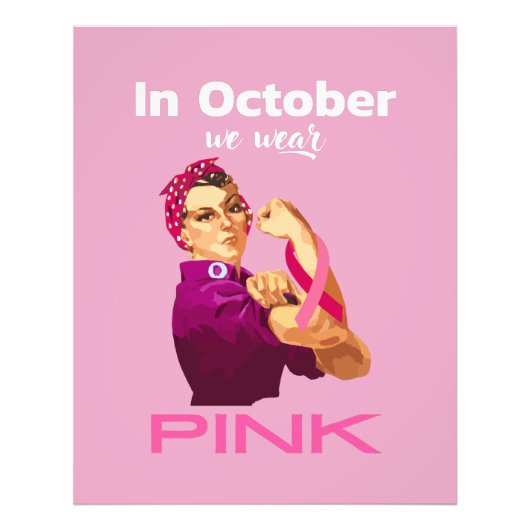 Impression Photo Main en Octobre nous portons Pink Rosie le riveter (Devant)