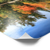 Impression Photo Maine Automne automne Foliage Lake Réflexions (Coin)